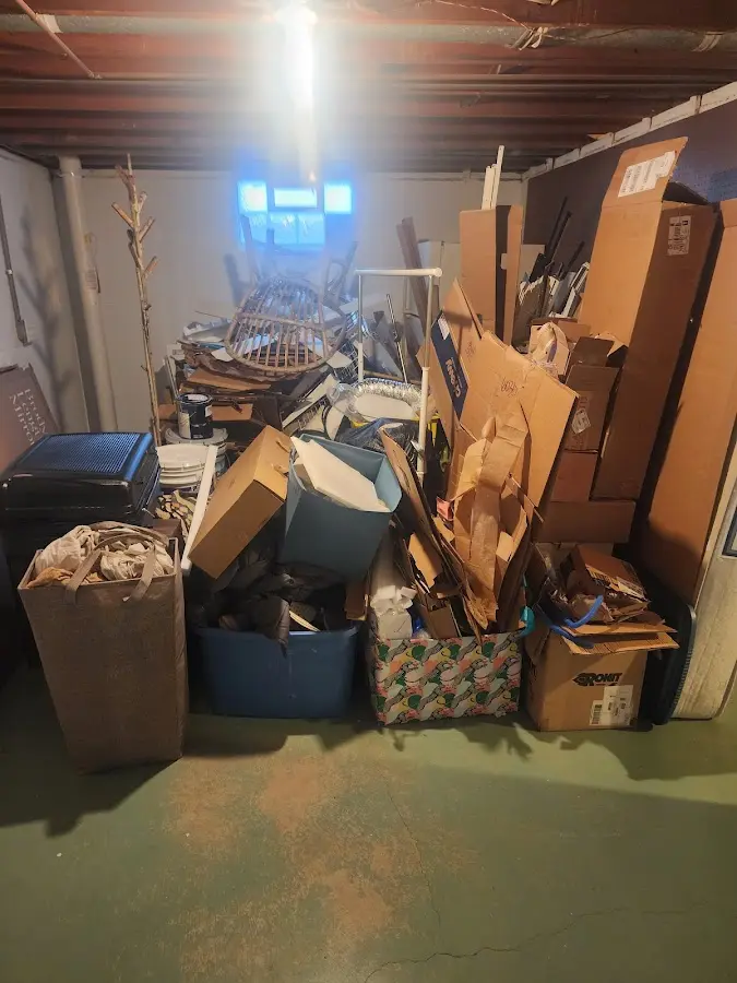 Roll-off dumpster container at job site for 4 Yard Dumpster Rental in Providence Village